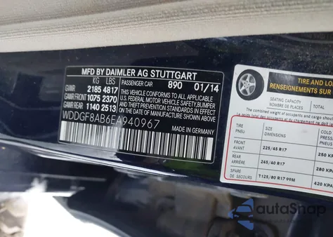 2014 Mercedes-Benz C 300 Sport 4Matic из США, поврежденный, VIN WDDGF8AB6EA940967